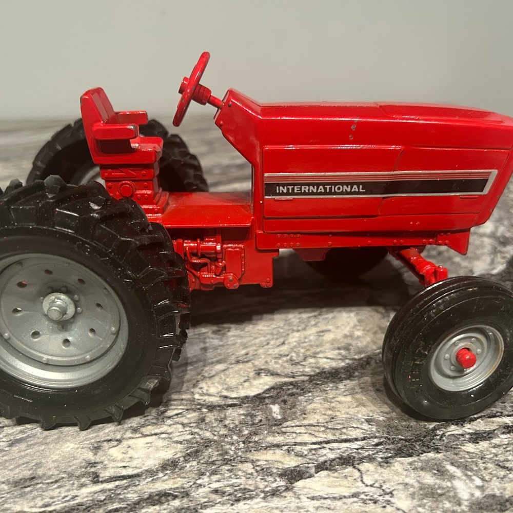 Vintage ERTL Tractor International Red Toy Tractor Die Cast